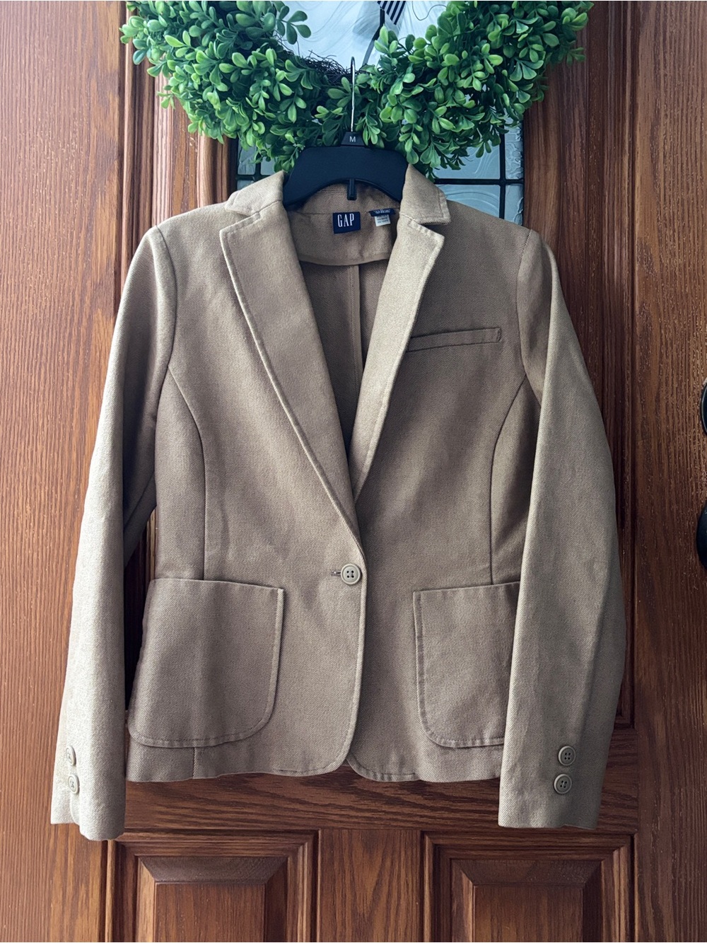 Gap Tan Tailored Fit Single Button Blazer Women’s Size Medium Smart Casual